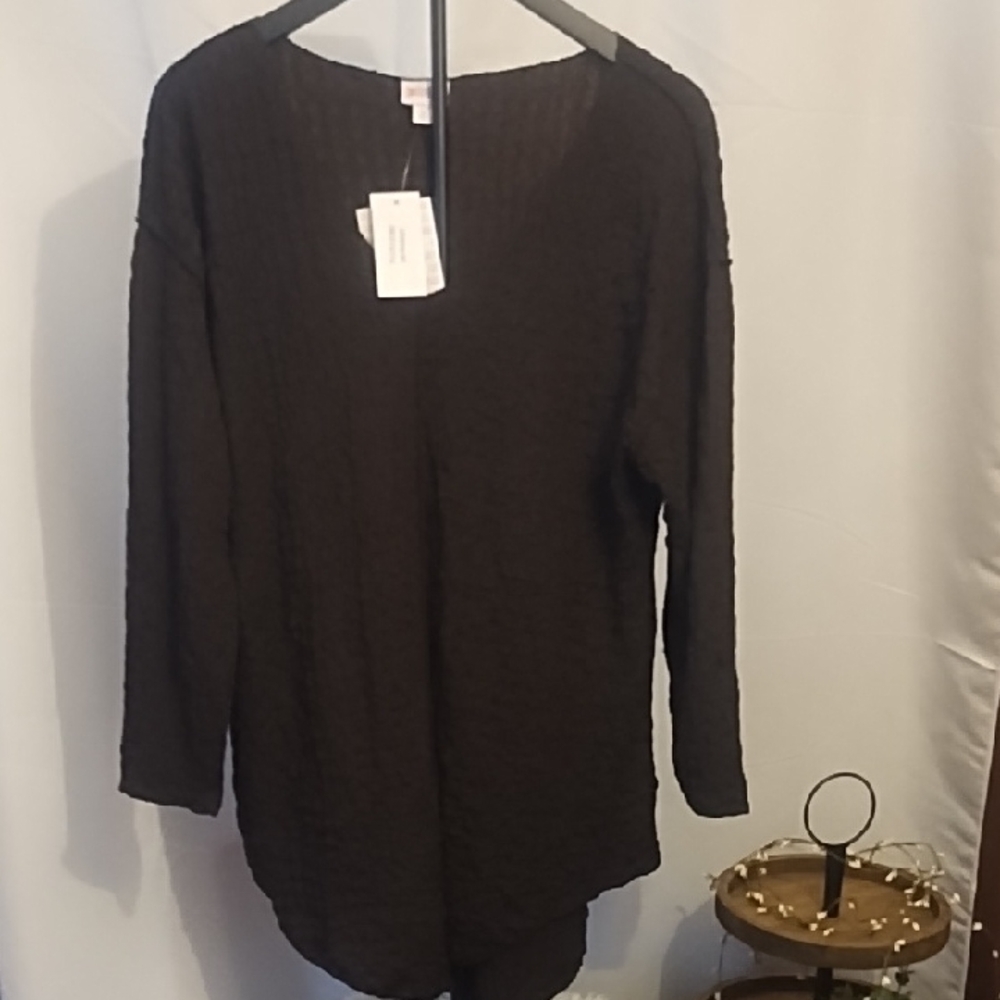 LuLaRoe Brown Textured Top